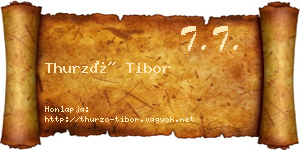 Thurzó Tibor névjegykártya